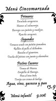 Taberna Casco Antigu menu