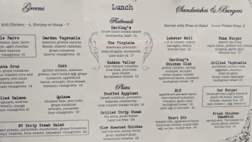 Harding's menu