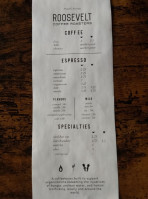 Roosevelt Coffeehouse At Olentangy River Brewing Company menu