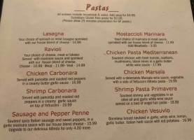 Mr. Gino's Restaurant Bar menu