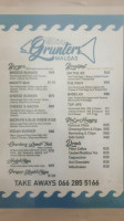 Grunters Pub menu