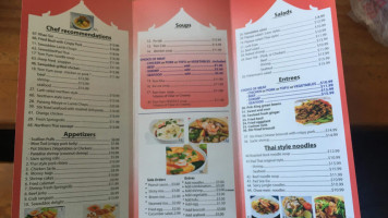 Sawaddee Thai menu