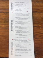 Thunderbird Coffee menu