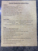 Normal Square Inn menu