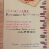 Le Capitole menu