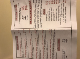 Wingburgers menu