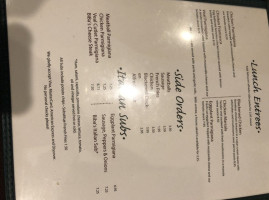 Biba's Italian menu