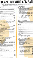 Midland Brewing Company menu