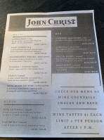 John Christ Winery menu