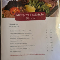 Fischküche Förster menu