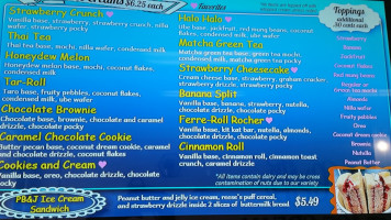 Thaicy Rolls Creamery menu