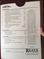 Reata Restaurant-Alpine menu