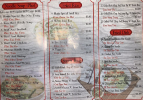 Pho Nha Trang menu