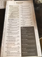 Yvonne's Cantina Grill menu