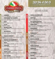 Parma Pizza menu