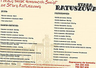 Stara Ratuszowa menu