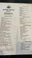 Mas Taco menu