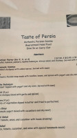 Taste Of Persia menu