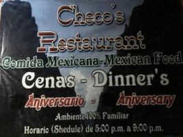 Checo's menu