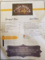 Java Blend Cafe menu