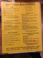 Ivory Jack's menu