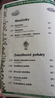 Restaurace Pod Lipou menu