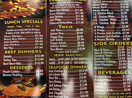 Caribbean Jerk Palace menu