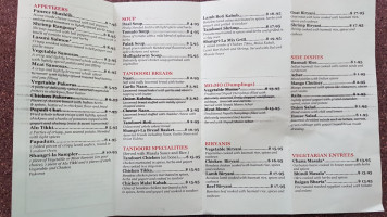 Namaste Shangri-la menu