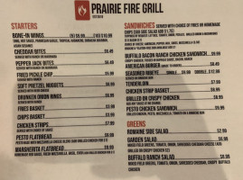 Prairie Fire Grill menu