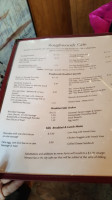 Rough Woods Inn Cafe menu