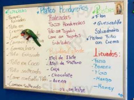 El Sabor Salvadoreno menu