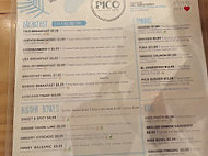 Pico Bistro menu