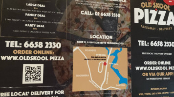 Rej's Old Skool Pizza menu