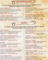La Pizza & Pasta menu
