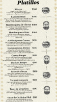 Dionisio menu