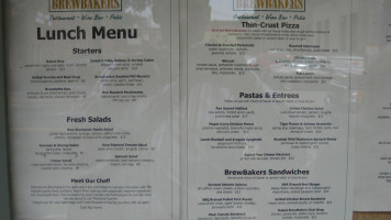 BrewBakers menu
