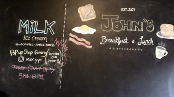 John's Breakfast & Lunch menu