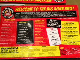 Big Bone Bbq & Wicked Wings menu
