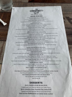 The Community Grill menu