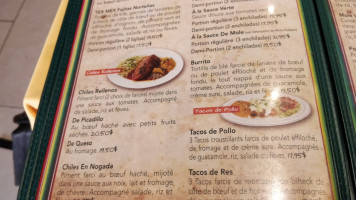 La Guadalupe Mexicaine menu