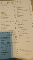 Park Cafe menu