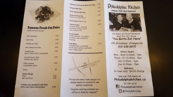 Philadelphia Kitchen menu