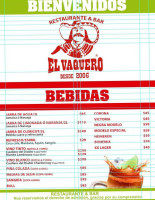 El Vaquero menu