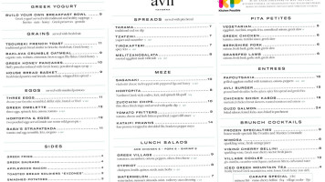 Avli Taverna Lincoln Park food