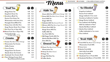 Mr. Mango Tea Juice menu