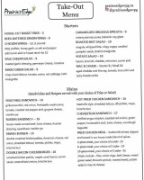 Prairie's Edge menu