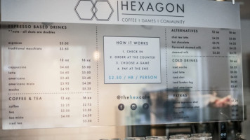 Hexagon Board Game Cafe food