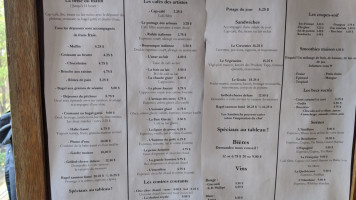 Café des Artistes menu