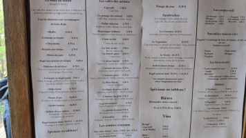 Café des Artistes menu