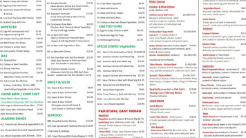 Tandoori Plus menu